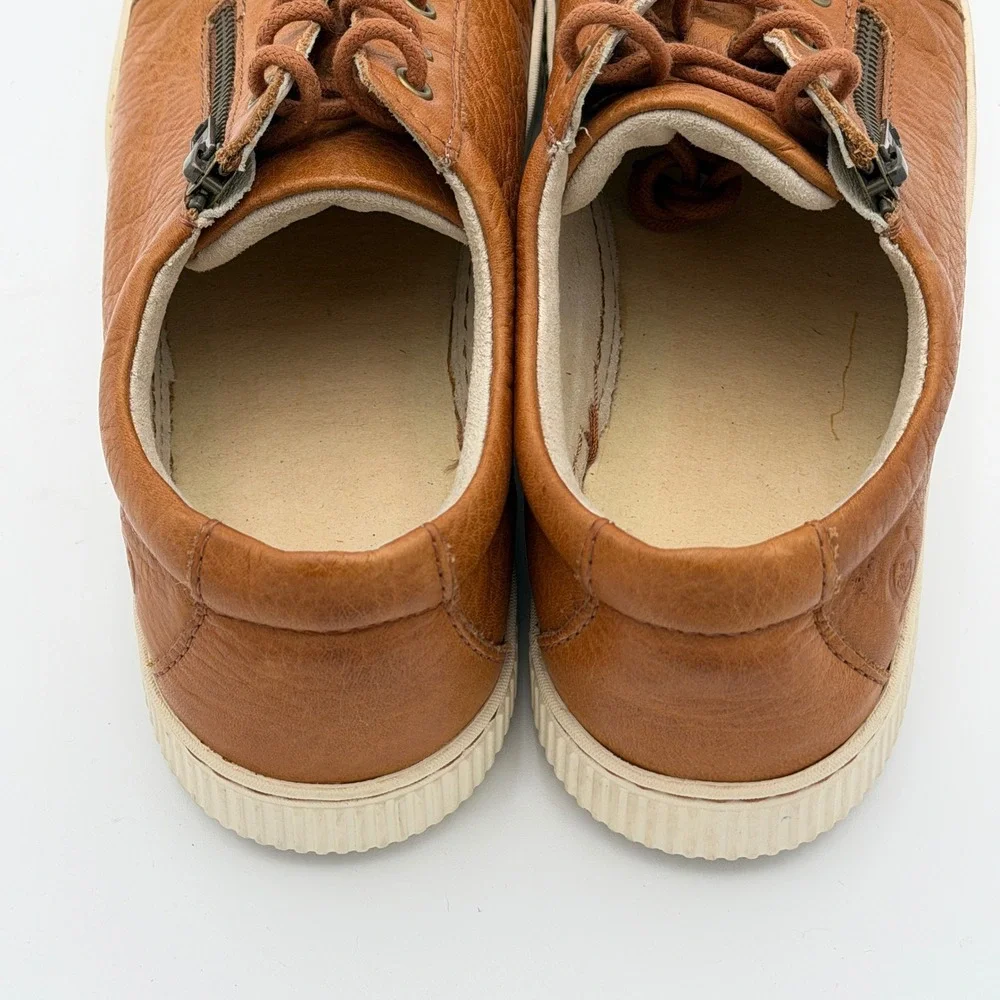 BORN Shoes‎ Women's 11 Zip Lace Up Casual Sneakers Brown